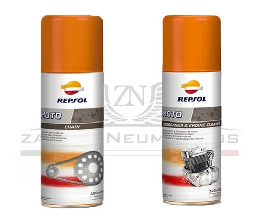 Pack Limpiador Y Lubricante Para Cadena De Moto Repsol