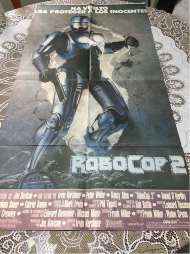 Poster 4  Robocop Original  P Weller  Bordes Recortado