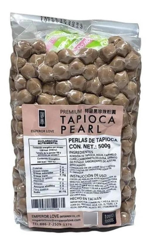 Black Tapioca Pearls Instantáneo, Emperor Love, 500 G