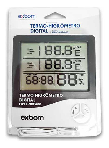 Termômetro Higrômetro Digital Medidor De Temperatura