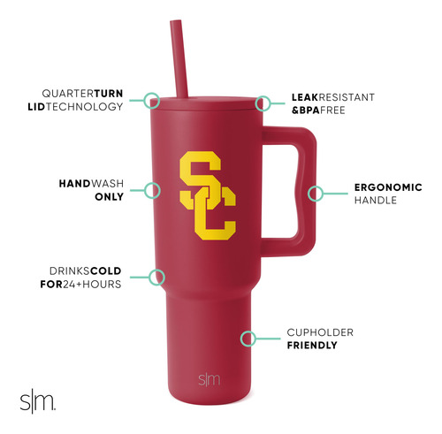 Tumbler Simple Modern Usc Trojans 1.2 L Con Mango Y Pajita