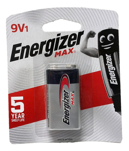 Pila 9 Voltios 9v Cuadrada Alcalina Energizer 