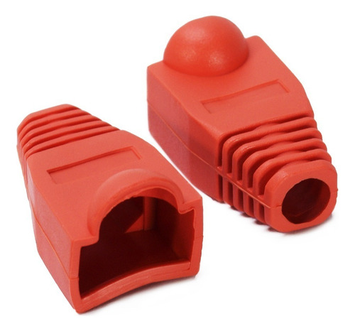 Capuchon Capuchones Rj45 Ficha Red Cable Bolsa X100 Rojo