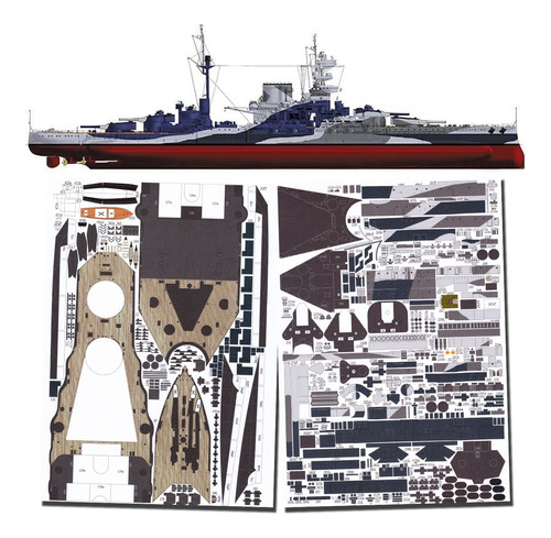 Hms Malaya Escala 1.300 Papercraft