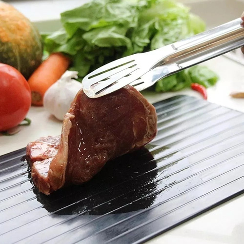 Imagem 3 de 5 de Placa Descongelar Alimentos Carnes Rápida Bandeja Tábua
