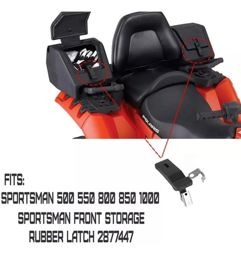 Seguro O Pestillo De Goma Cajuela Frontal Polaris Sportman