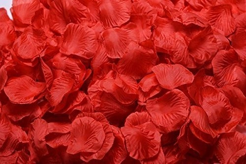 Petalos Rosa Roja Artificiales 1000 Piezas Para Decoracion
