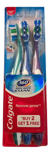 Cepillo De Diente Colgate 360° Medium 3 Unidades