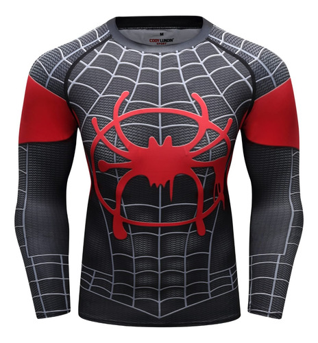 Playera Compresión Spiderman Miles Morales Cody Lundin 