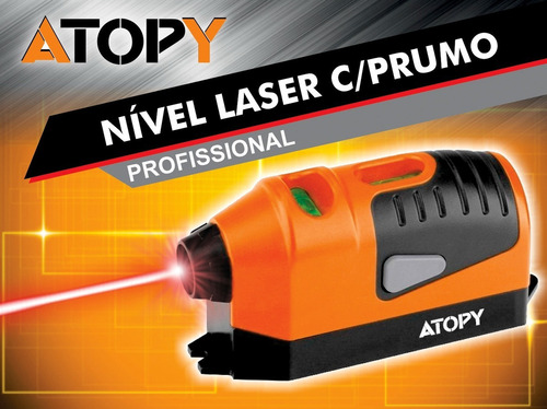 Nivel A Laser Profissional Portatil Com Prumo Atopy