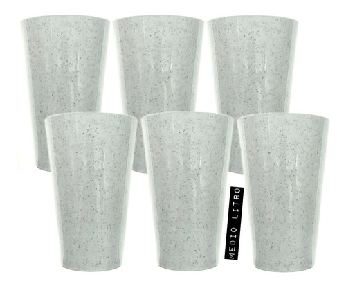 Vasos De Plastico Medio Litro Parece Peltre Mayoreo 24pz