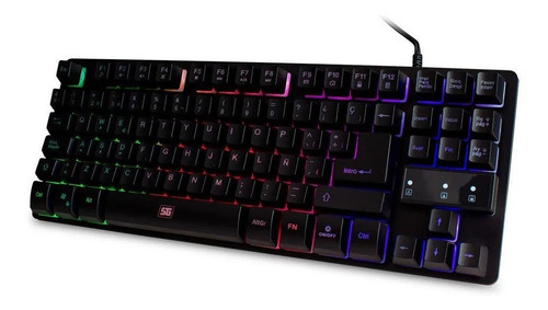 Imagen 6 de 7 de Teclado gamer Vorago KB-503 QWERTY español España color negro con luz RGB