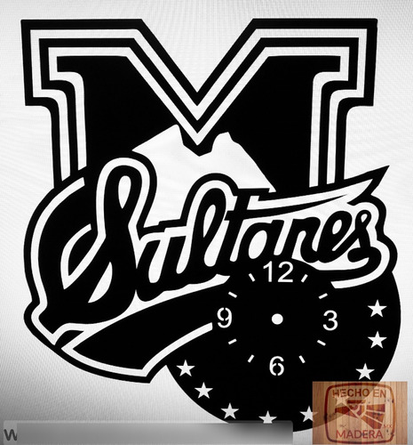 Reloj Corte Laser 1285 Sultanes De Monterrey Logo
