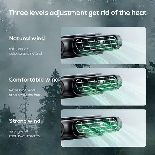 Ventilador Portátil De Asiento De Coche Recargable Por Usb