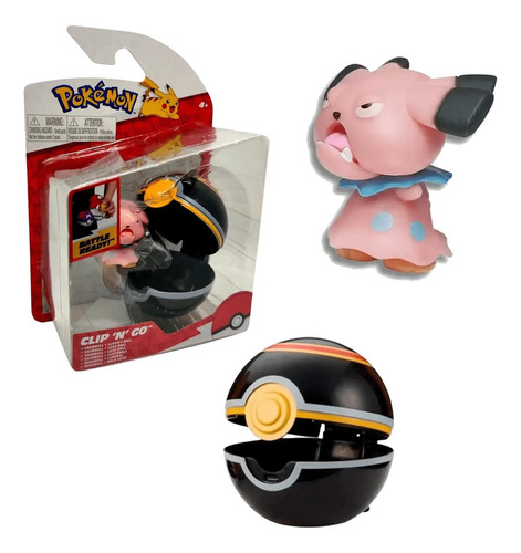 Mini Figura Pokémon Snubbull Clip N Go Colecionável Sunny