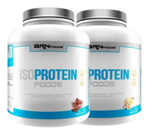 Kit 2 Iso Protein Foods 2kg Sabor Baunilha e chocolate