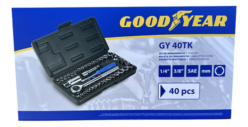 Juego Herramientas Llave Tubo Combinadas 40 Pc Mecánica Auto Negro