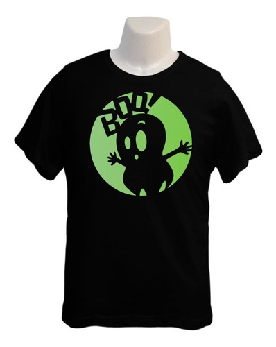 Polera Fantasma Boo - Polo Niño - Halloween - Glow