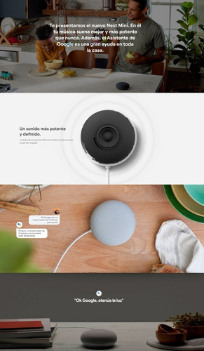 Asistente Google Nest Mini 2nd Gen + Tira Led Inteligente