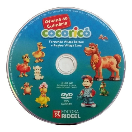 Dvd Original Oficina De Culinária Cocoricó