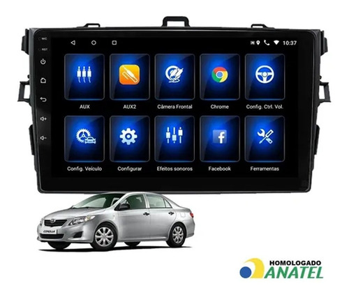 Central Multimidia Toyota Universal 9 Pol Android 11 Esp Bt