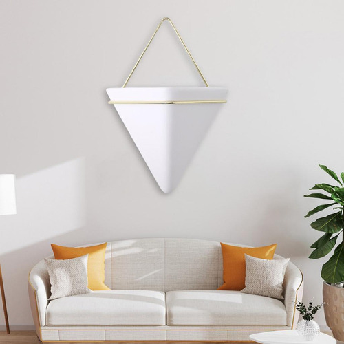 = Maceta De Pared Triangular Maceta Geométrica Montada En