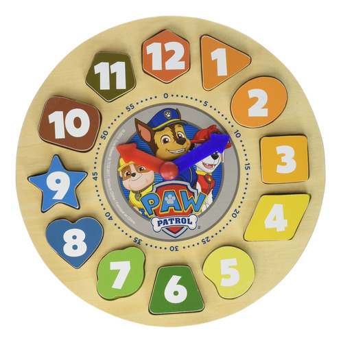 Paw Patrol Shape Sorter Clock (12 Piece)