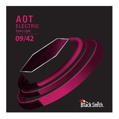 Imagen 2 de 5 de Encordado Guitarra Electrica 09-42 Carbon Blacksmith Aot0942