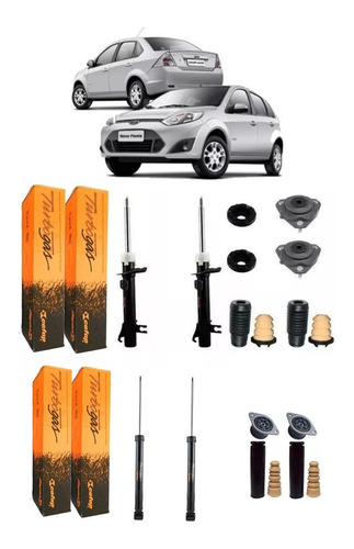 Kit Completo 04 Amortecedor Fiesta Hatch Rocan Cofap + Kits