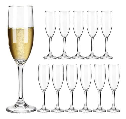 Hakeemi Flautas De Champagne Set De 12, 6 Oz Copas De Champa