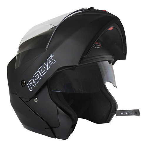 Casco para moto Roda Revenge bluetooth  negro  solid talla M 