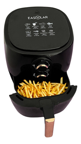 Fritadeira Elétrica Sem Óleo Air Fryer Easylar 3,5l Preta