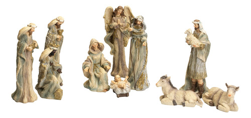 Transpac Imports, Inc. Nativity - Juego De 10 Figuras Navid.