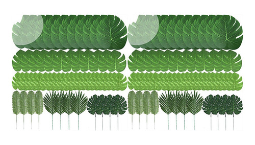 120 Unidades, 6 Tipos De Hojas De Palmeras Artificiales, Hoj