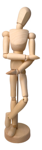 Boneco Articulado 30cm Manequim De Madeira Clara Decoração