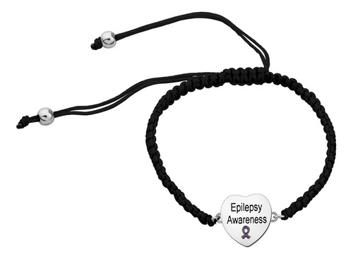 Cenwa Epilepsia Cinta Púrpura Pulsera Ajustable Conciencia D