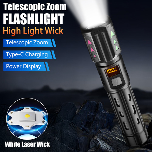Lanterna Tática Led De 2 Unidades Com Lanterna De Zoom De Il