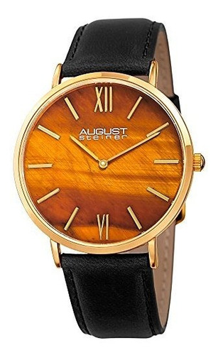 Reloj De Oro Amarillo De Agosto Steiner Hombre - Exquisita P