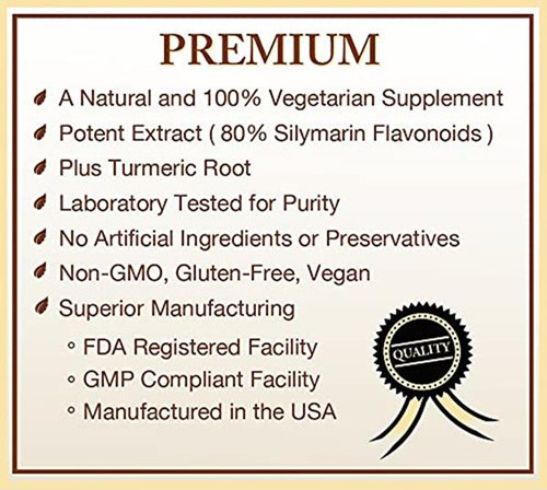 Extracto De Cardo De Leche Orgánico Certificado (80% Sabores