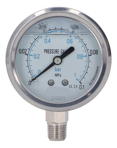 Manómetro De Acero Inoxidable Radial A Prueba De Golpes Al V