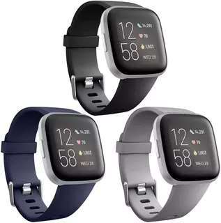 3 Mallas Para Reloj Fitbit Versa / Versa 2 / Talle Small