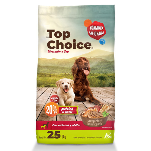 Alimento Top Choice para perro todos los tamaños en bolsa de 25kg