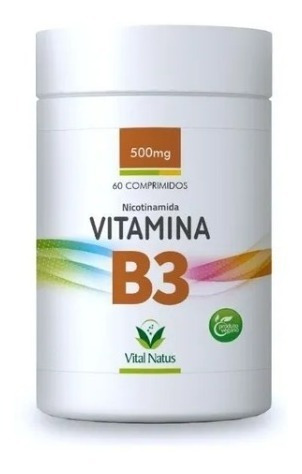 Nicotinamida 500mg - Vitamina B3 - 180 Capsula - Vital Natus