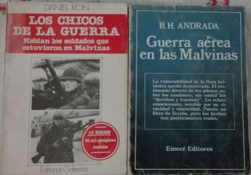 Guerra  Malvinas- Testimonio De Soldados Y Pilotos- 2 Libros