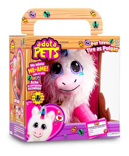 Pelucia Adota Pets Unicornio Dreamy Com Acessórios Multikids