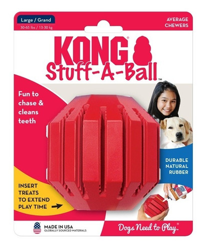 Kong Stuff-a-ball Large Juguete Perros Color Rojo