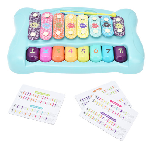 Juguete De Piano Con Xilófono Infantil, Teclado Multicolor P