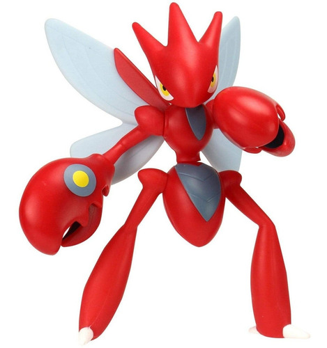 Imagem 3 de 4 de Boneco Pokémon - Scizor 10cm - Battle Figura - Wct Sunny