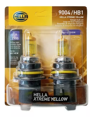 HELLA Bombilla amarilla H4 YL Xtreme (12V 60/55W), paquete de 2