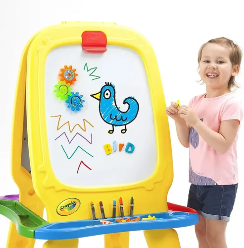 Caballete Magnético De Doble Cara Ajustable En Altura, Con Pizarra Blanca Y Negra, Para Niños De 3 A 10 Años